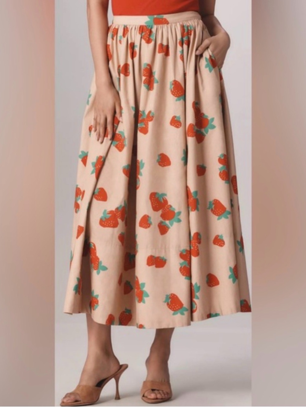 Maeve by Anthropologie Jacie Midi Skirt